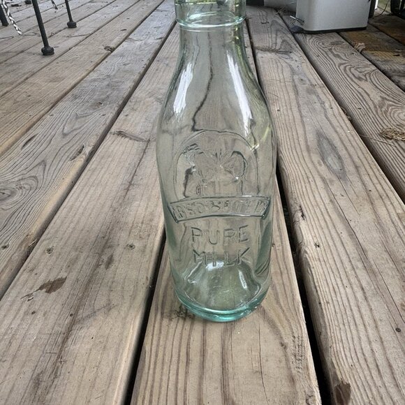Absolutely Pure Milk Bottle Made In Italy Embossed Cow On Back - Picture 6 of 8
